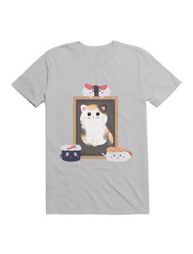 Kawaii Funny Sushi Loves Cute Cat Kawaii T-Shirt, , hi-res