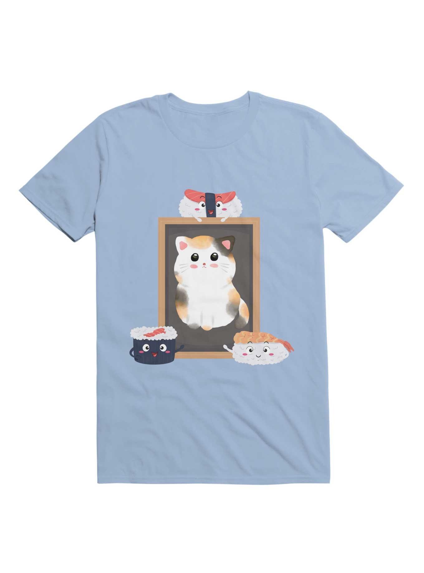 Kawaii Funny Sushi Loves Cute Cat T-Shirt