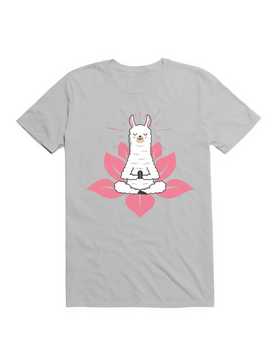 Kawaii Cute Llama Doing Yoga Llamaste Namaste Funny Meditation T-Shirt, , hi-res