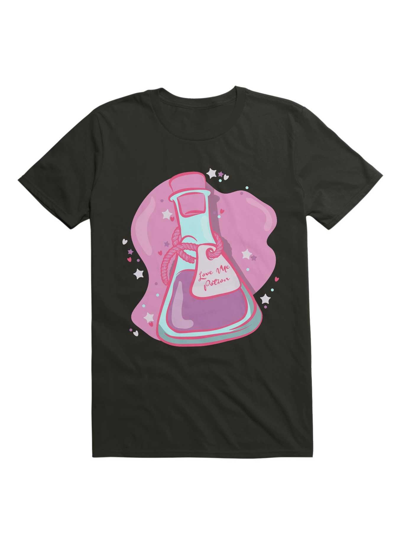 Kawaii Love Me Potion, Valentines Day T-Shirt, BLACK, hi-res
