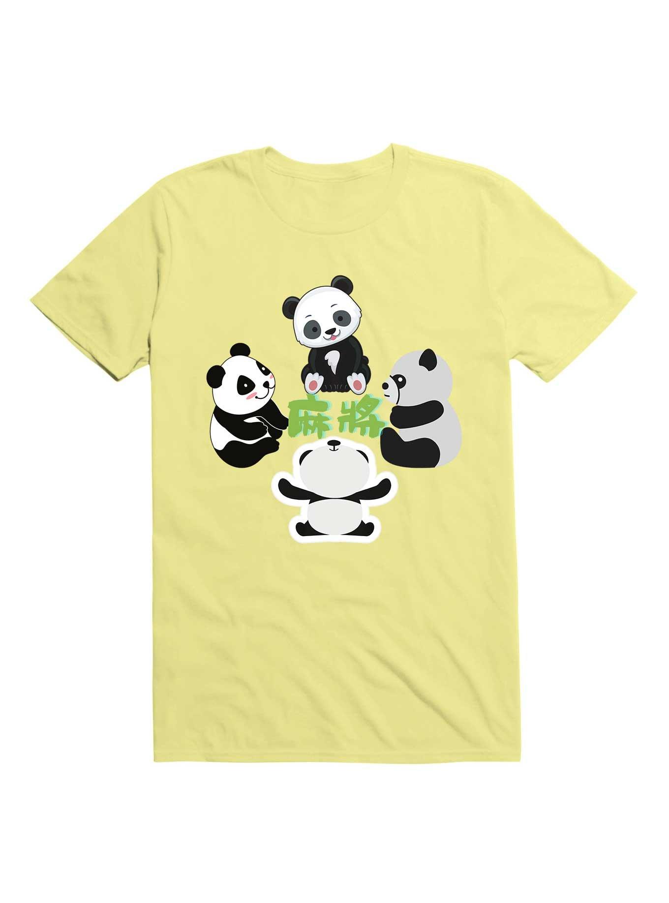 Kawaii Mahjong Panda Cute Funny T-Shirt, , hi-res