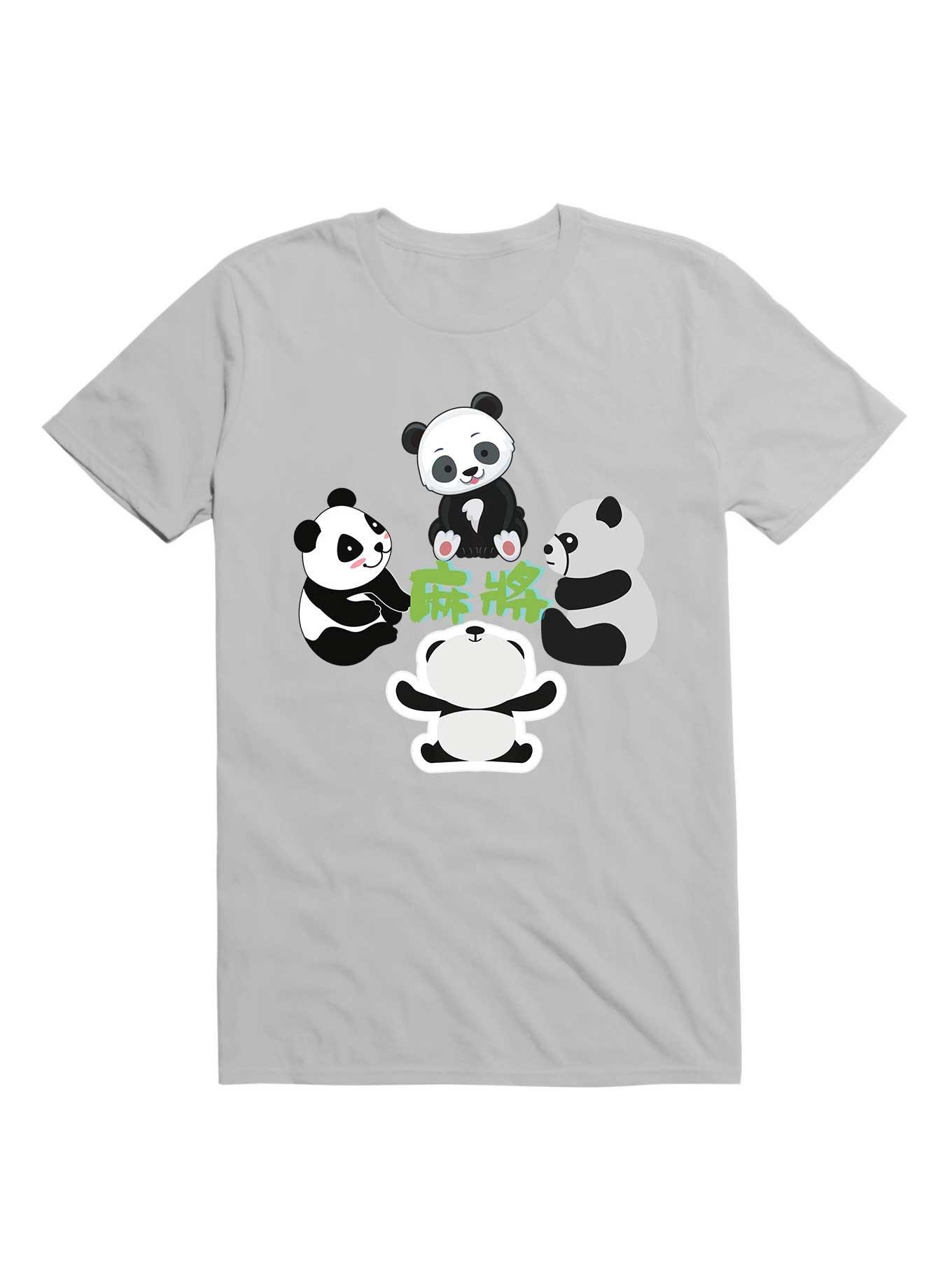Kawaii Mahjong Panda Cute Funny T-Shirt, , hi-res