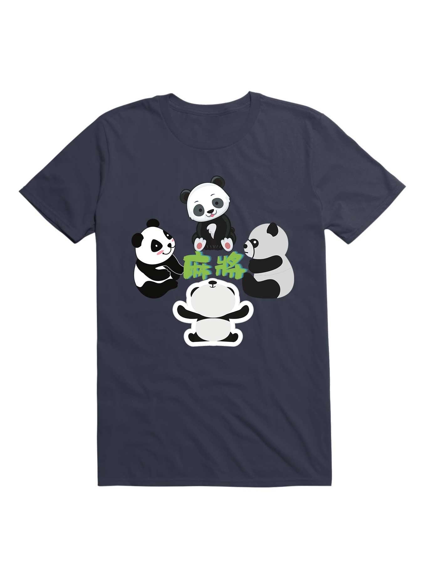 THRDLESS Kawaii Mahjong Panda Cute Funny T-Shirt