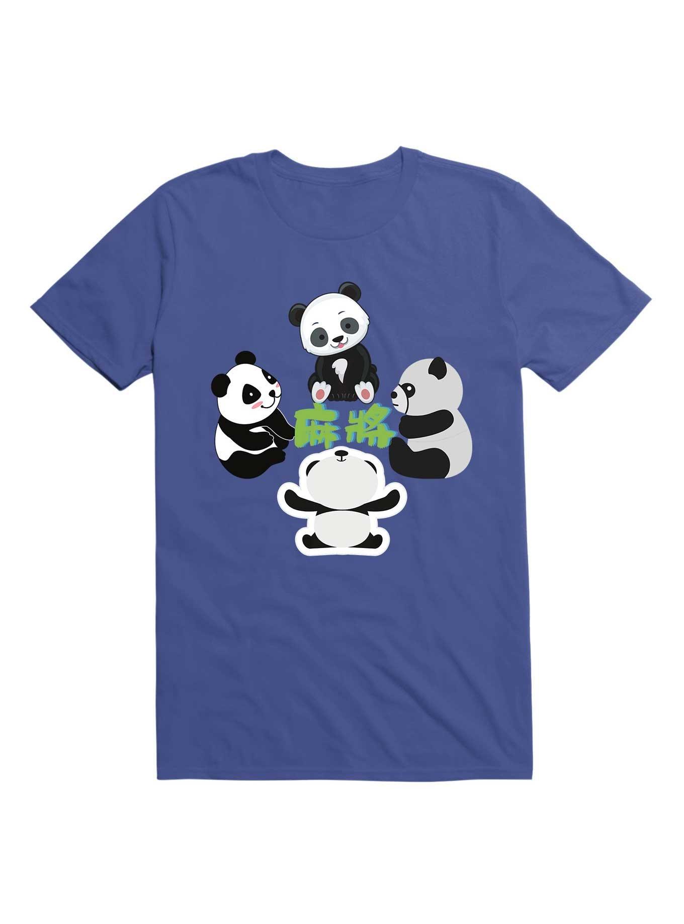 Kawaii Mahjong Panda Cute Funny T-Shirt, ROYAL, hi-res