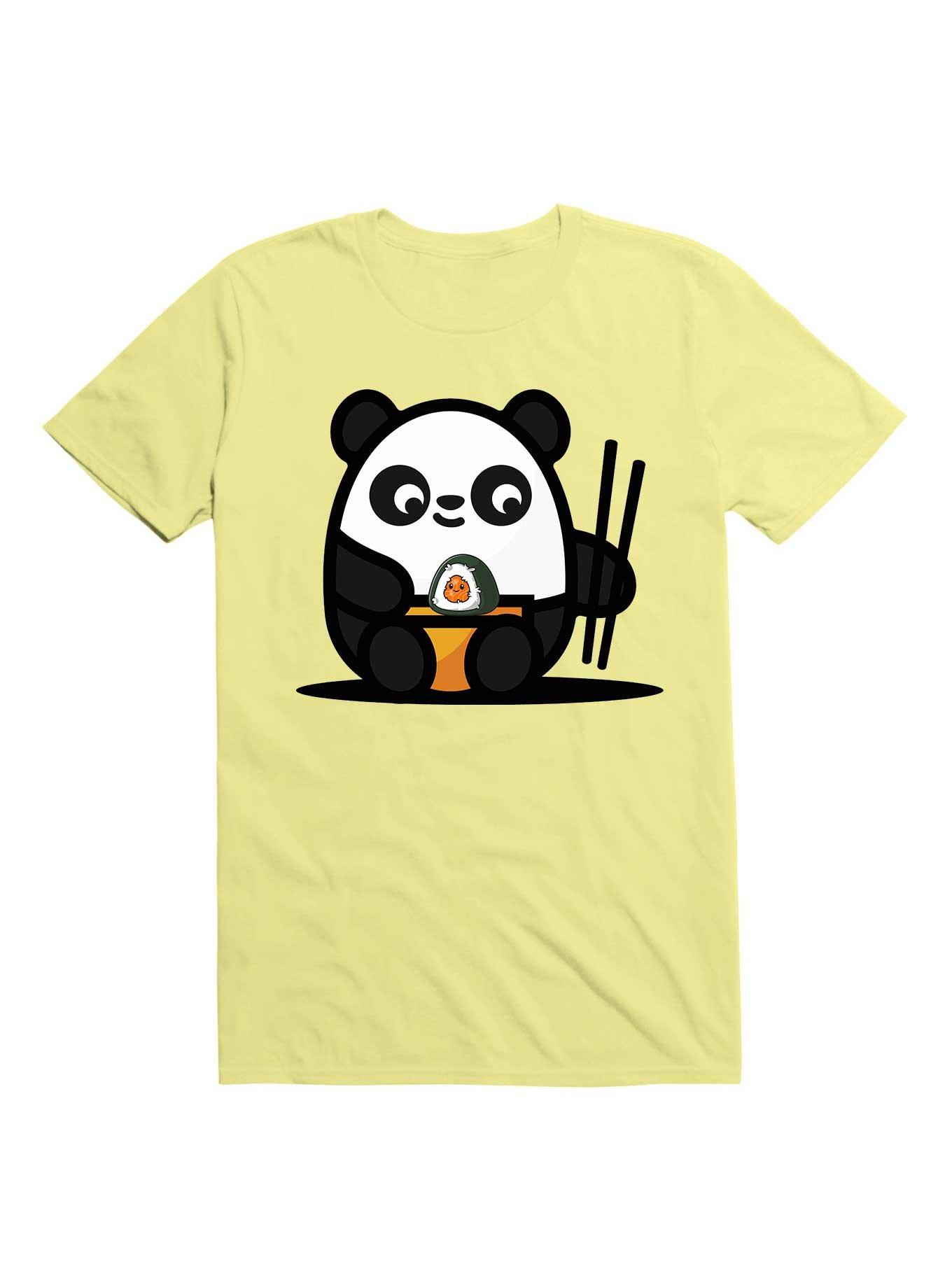 Kawaii Sushi Panda T-Shirt, CORN SILK, hi-res