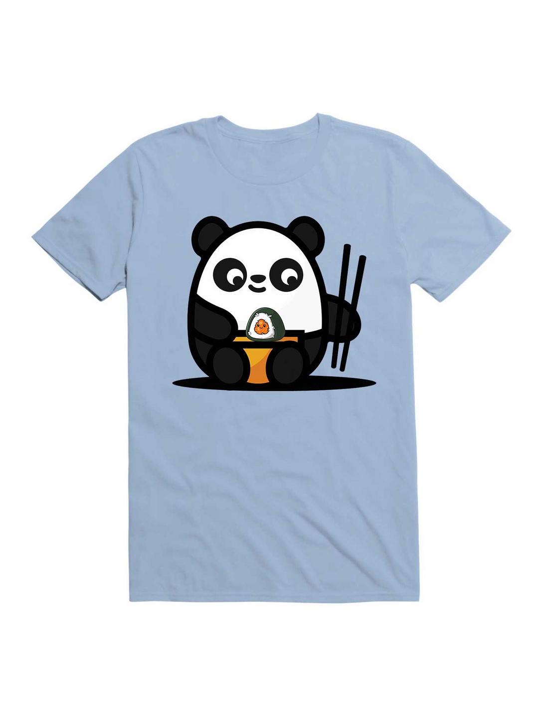 Kawaii Sushi Panda T-Shirt, LIGHT BLUE, hi-res