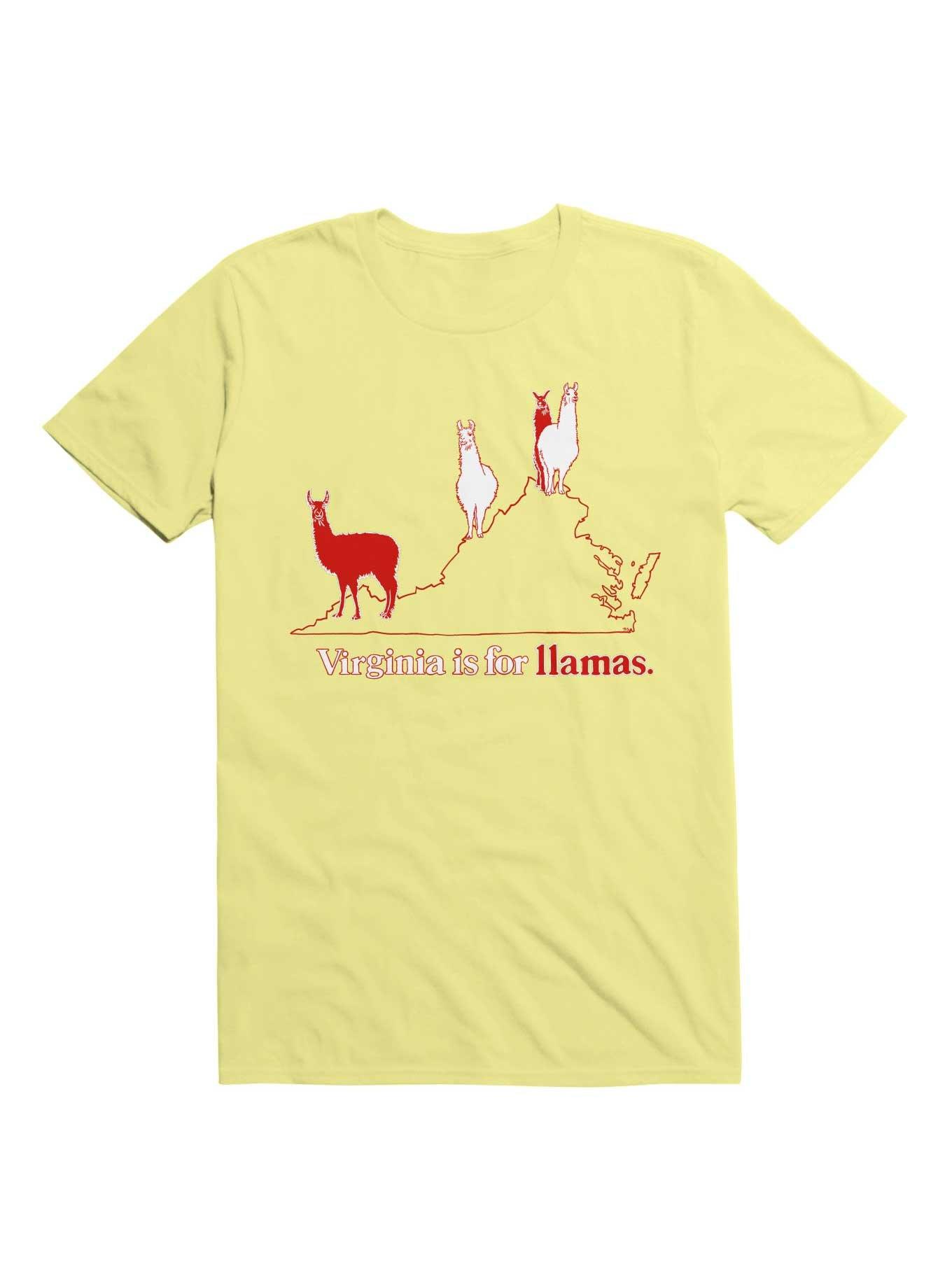 Kawaii Virginia is For Llamas T-Shirt, , hi-res