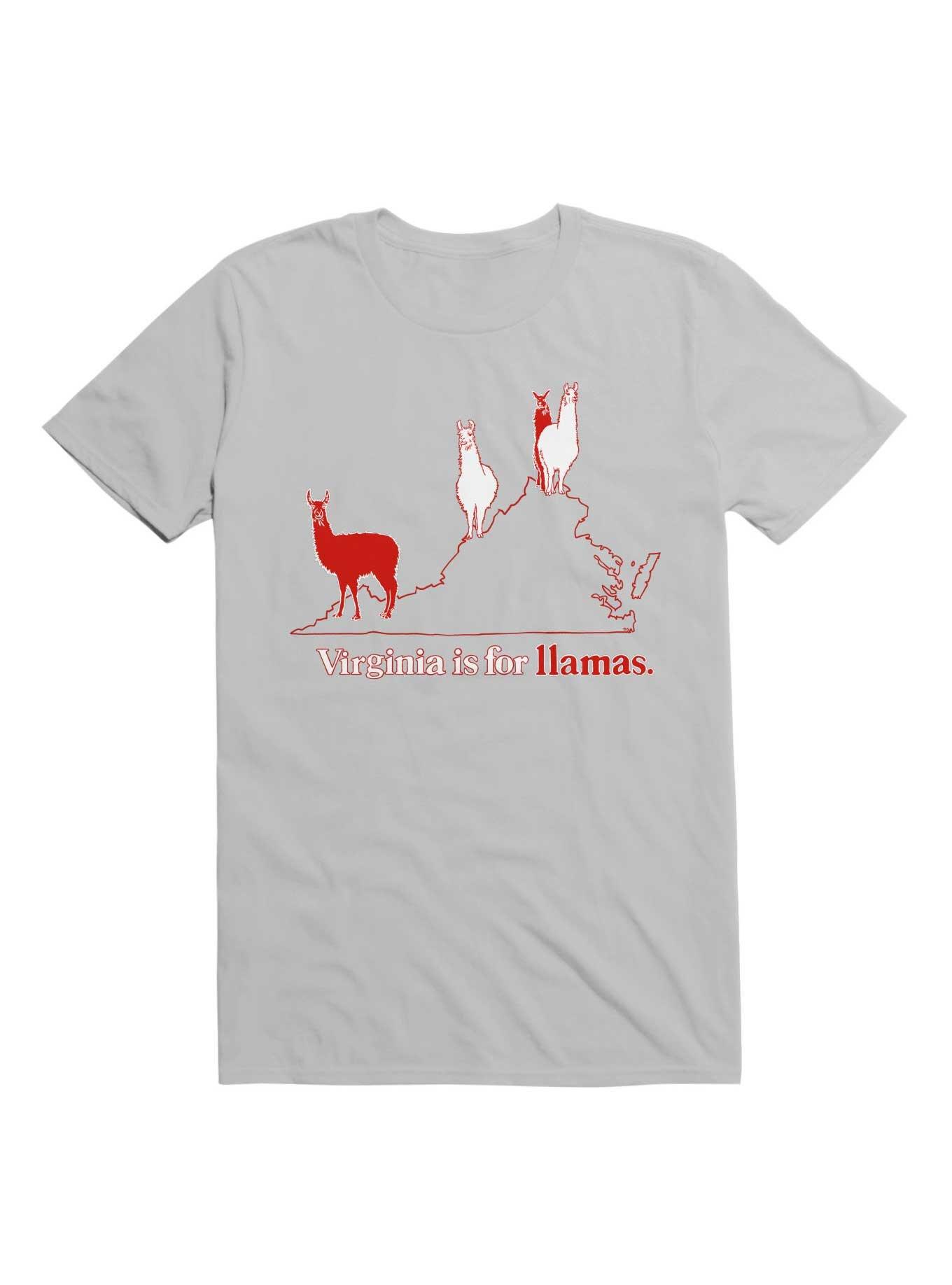 Kawaii Virginia is For Llamas T-Shirt, ICE GREY, hi-res