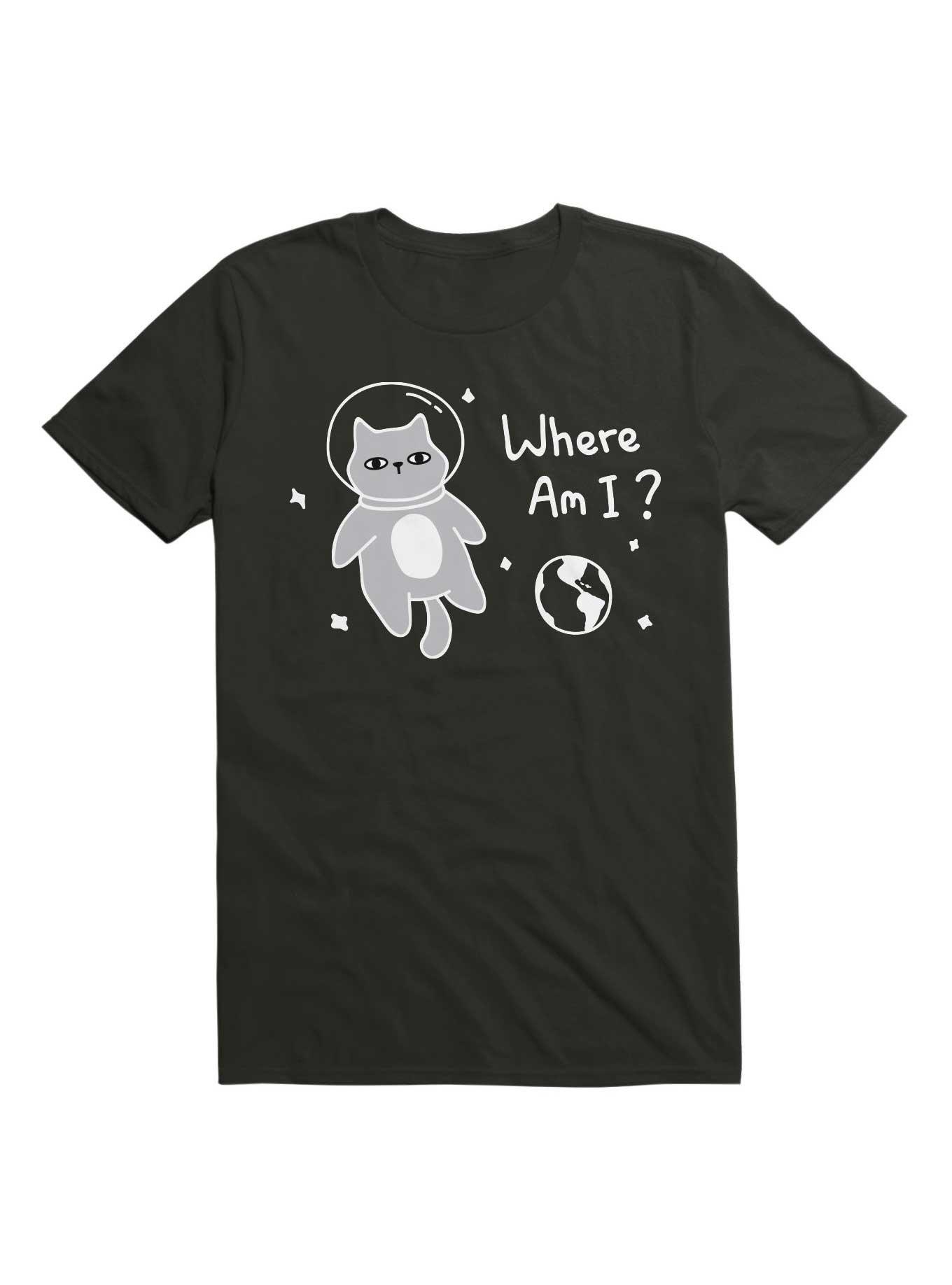 Kawaii Where Am I? T-Shirt, BLACK, hi-res