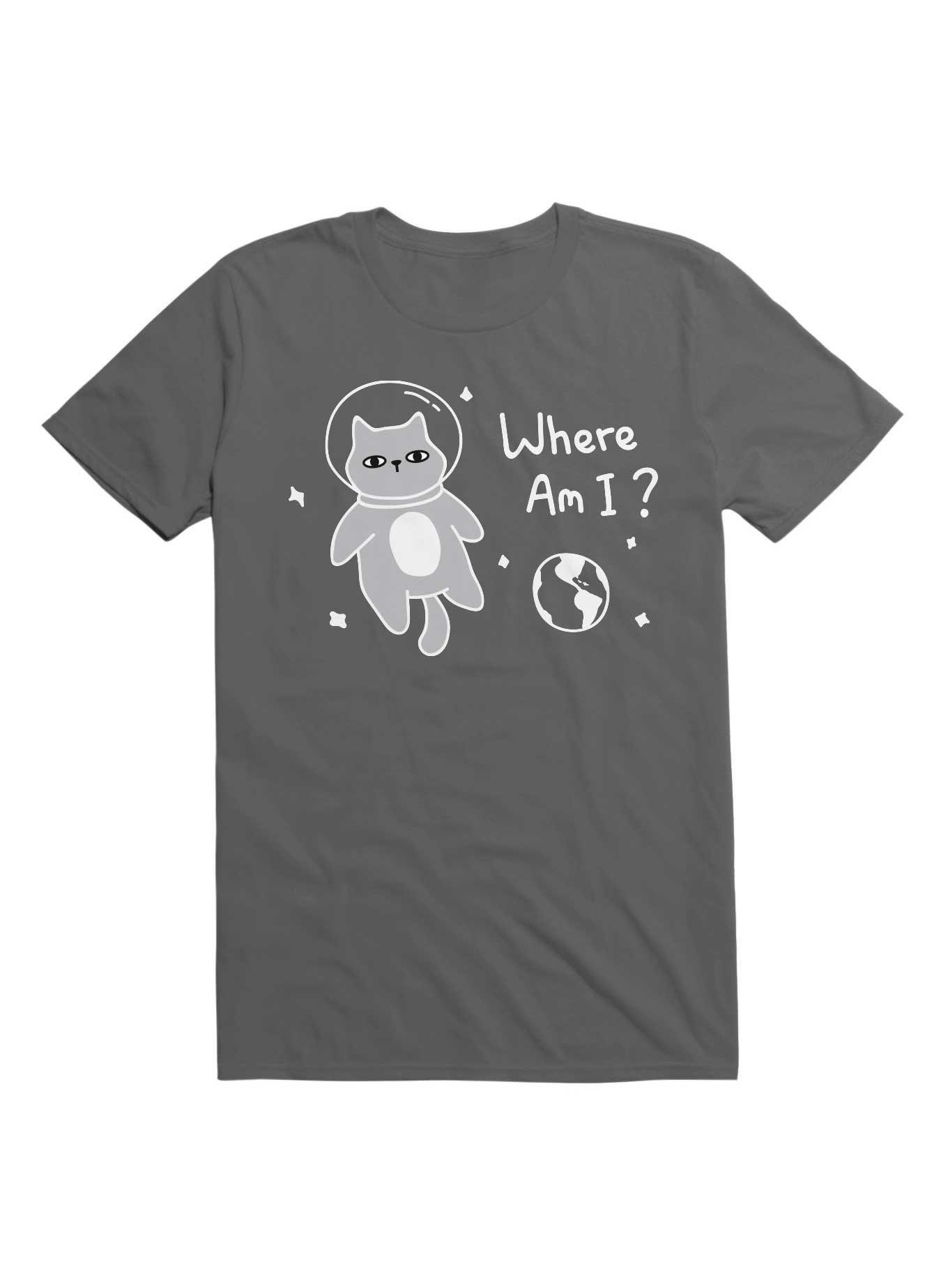Kawaii Where Am I? T-Shirt, CHARCOAL, hi-res