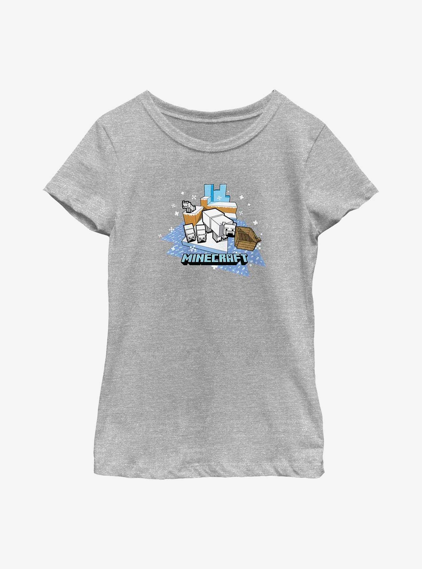 Minecraft Bears Youth Girls T-Shirt, ATH HTR, hi-res