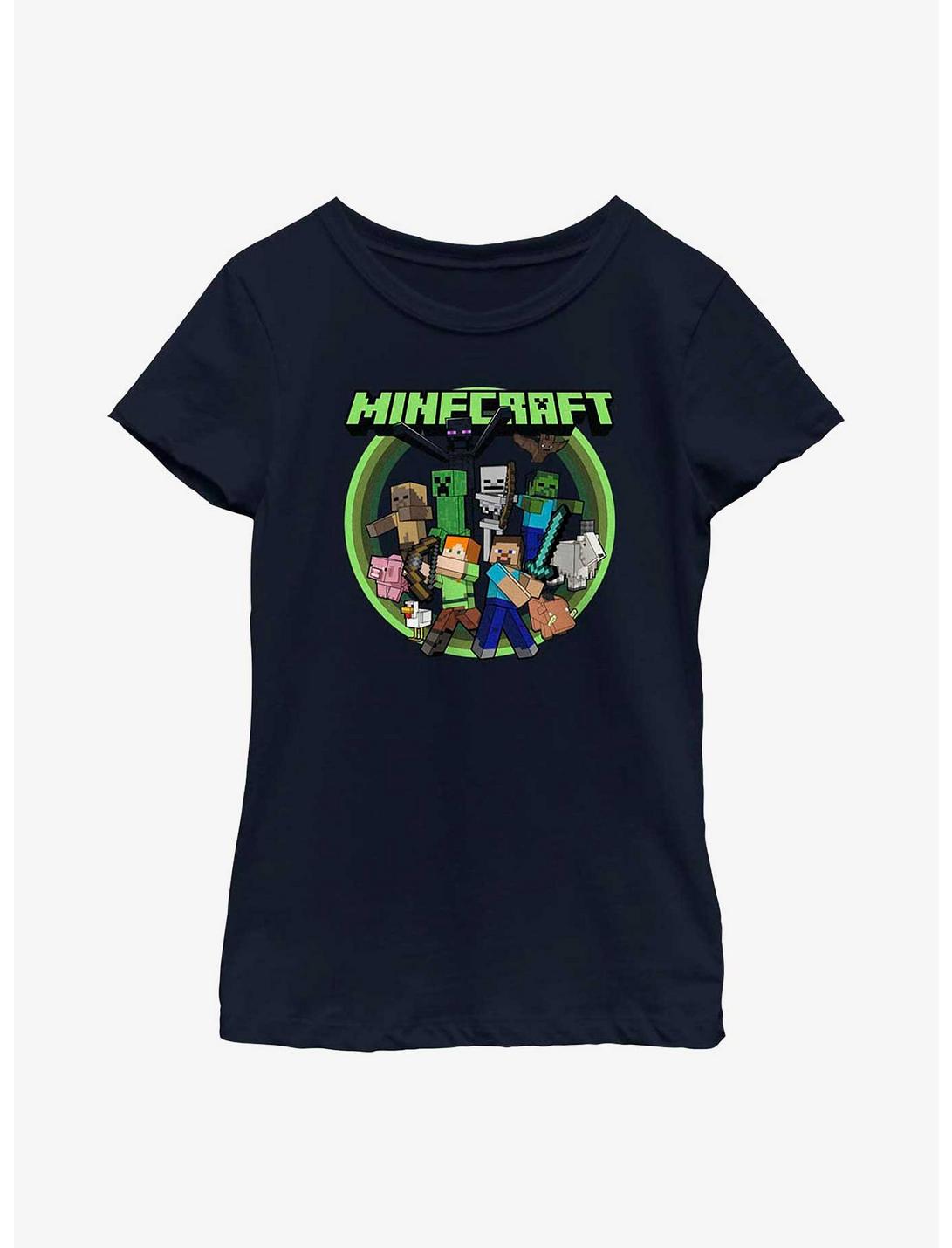Minecraft All Aboard Youth Girls T-Shirt, NAVY, hi-res