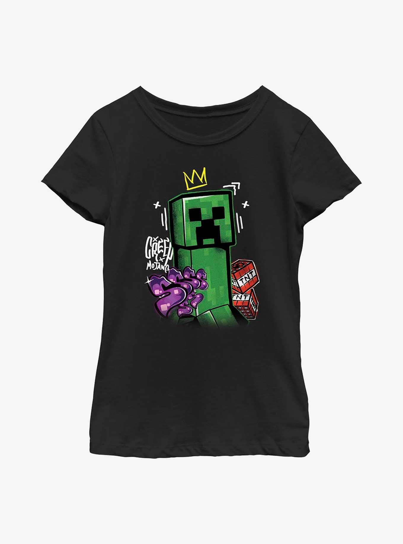 Minecraft Big Creep Crowned Youth Girls T-Shirt, BLACK, hi-res