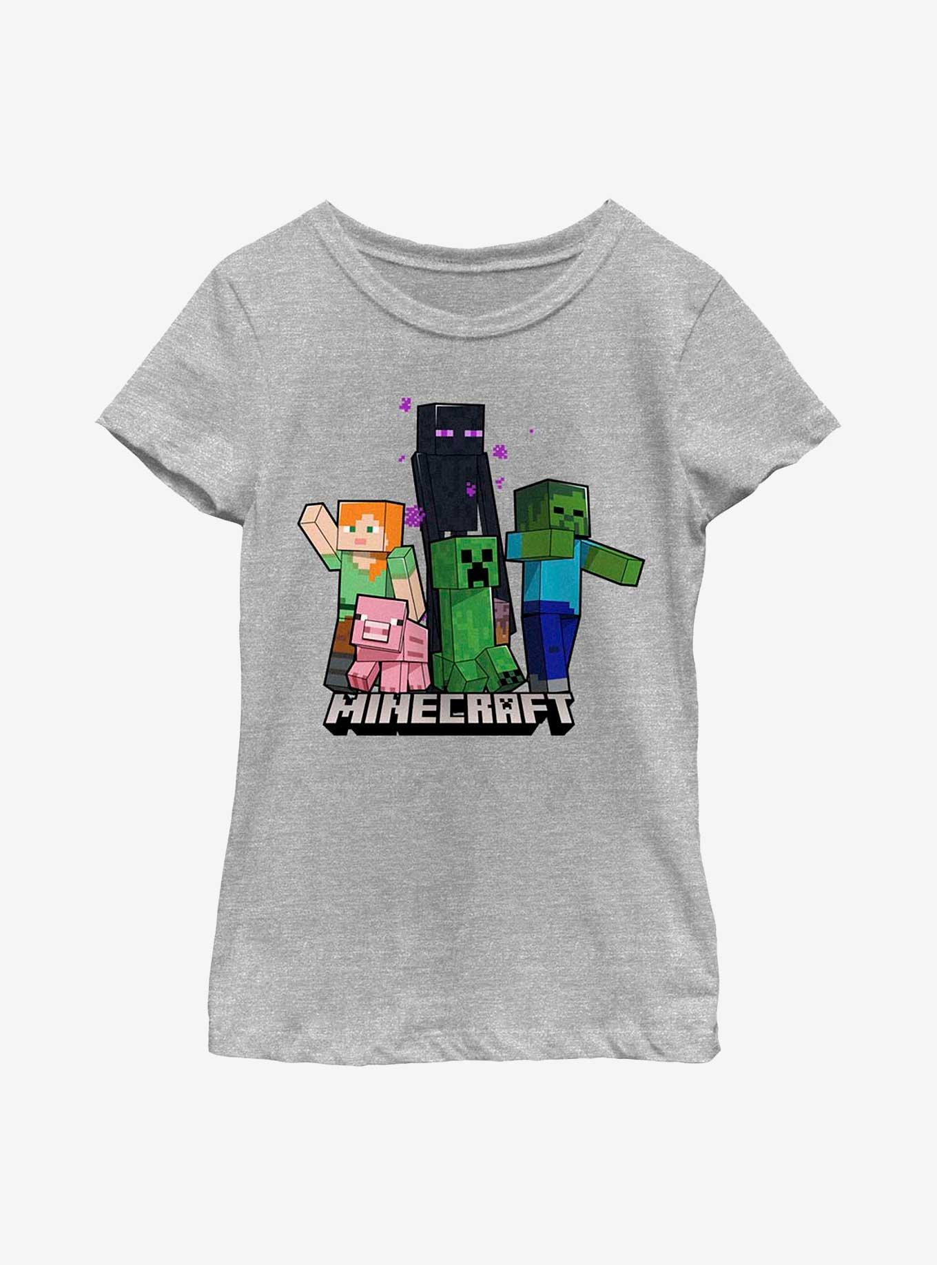 Minecraft Bobble Mobbin Youth Girls T-Shirt, ATH HTR, hi-res