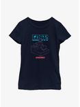 Minecraft Cave Cliff Goats Youth Girls T-Shirt, NAVY, hi-res