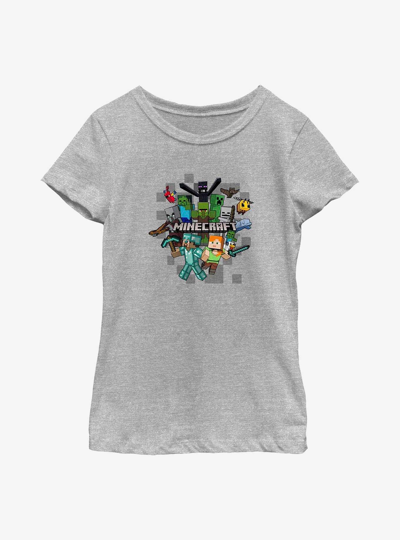 Minecraft Crafty Game On Youth Girls T-Shirt, , hi-res