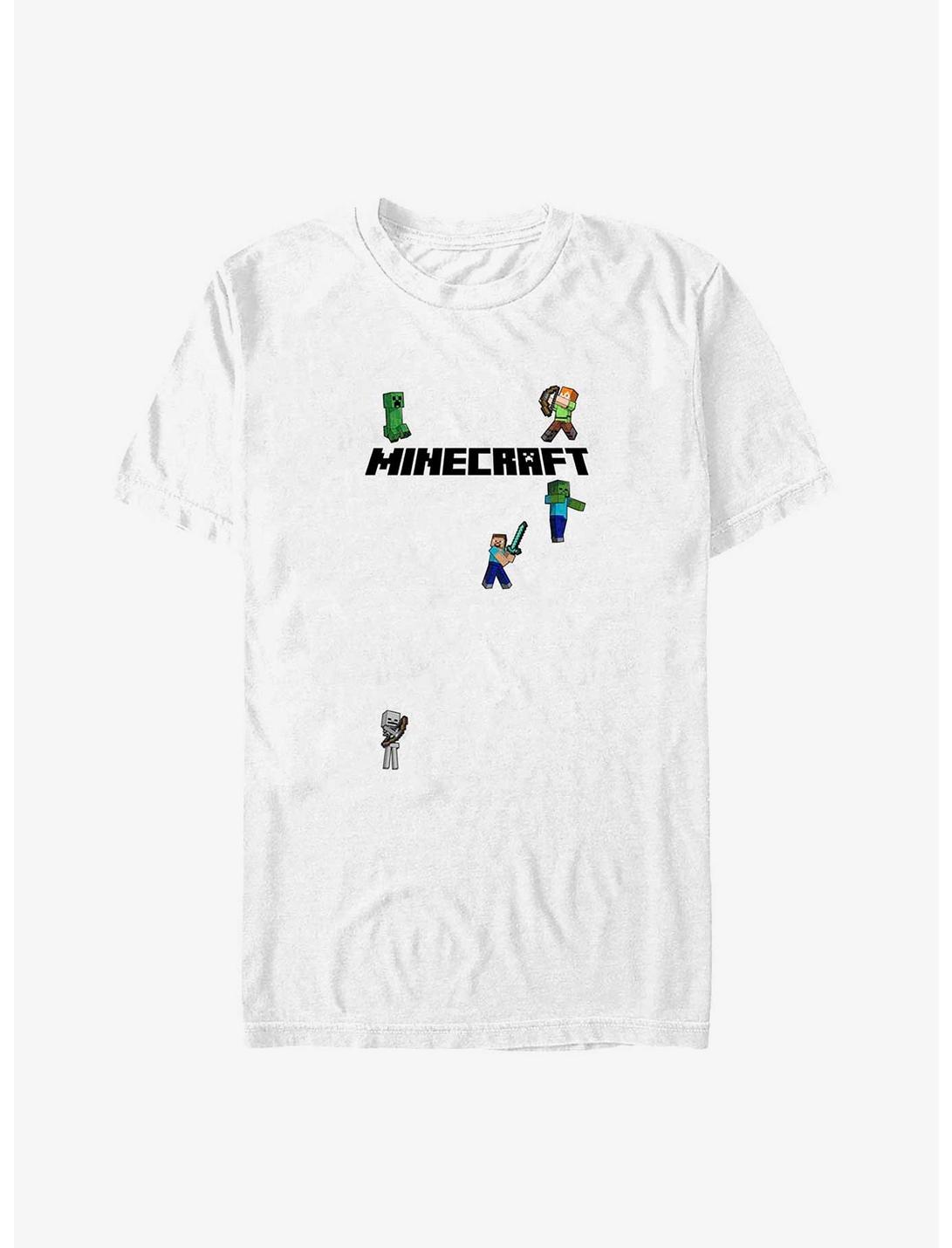 Minecraft Logo Sprites Overworld T-Shirt, WHITE, hi-res
