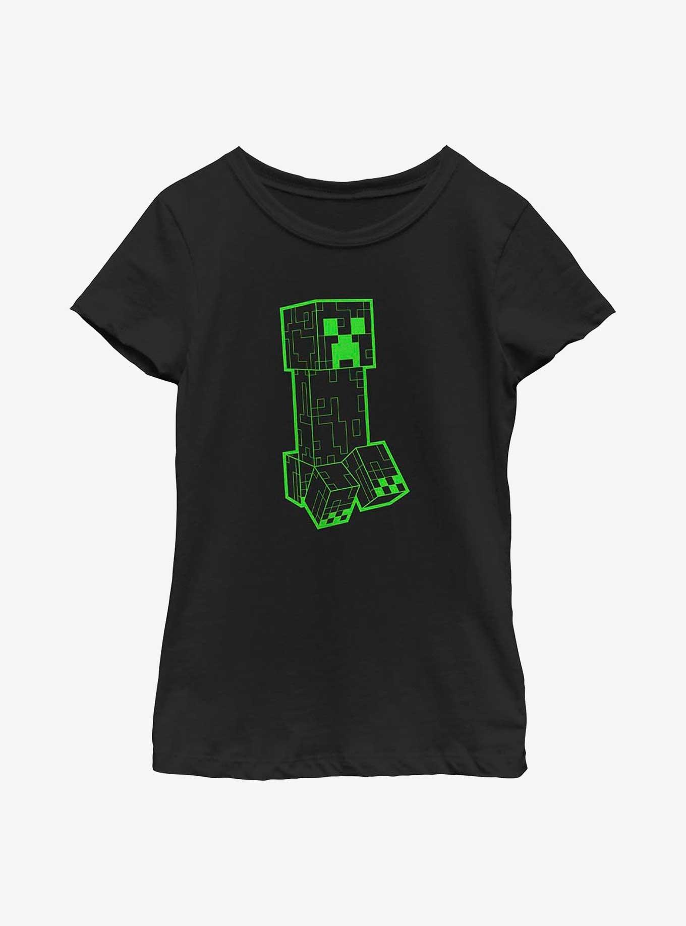 Minecraft Creeper Grid Youth Girls T-Shirt, , hi-res
