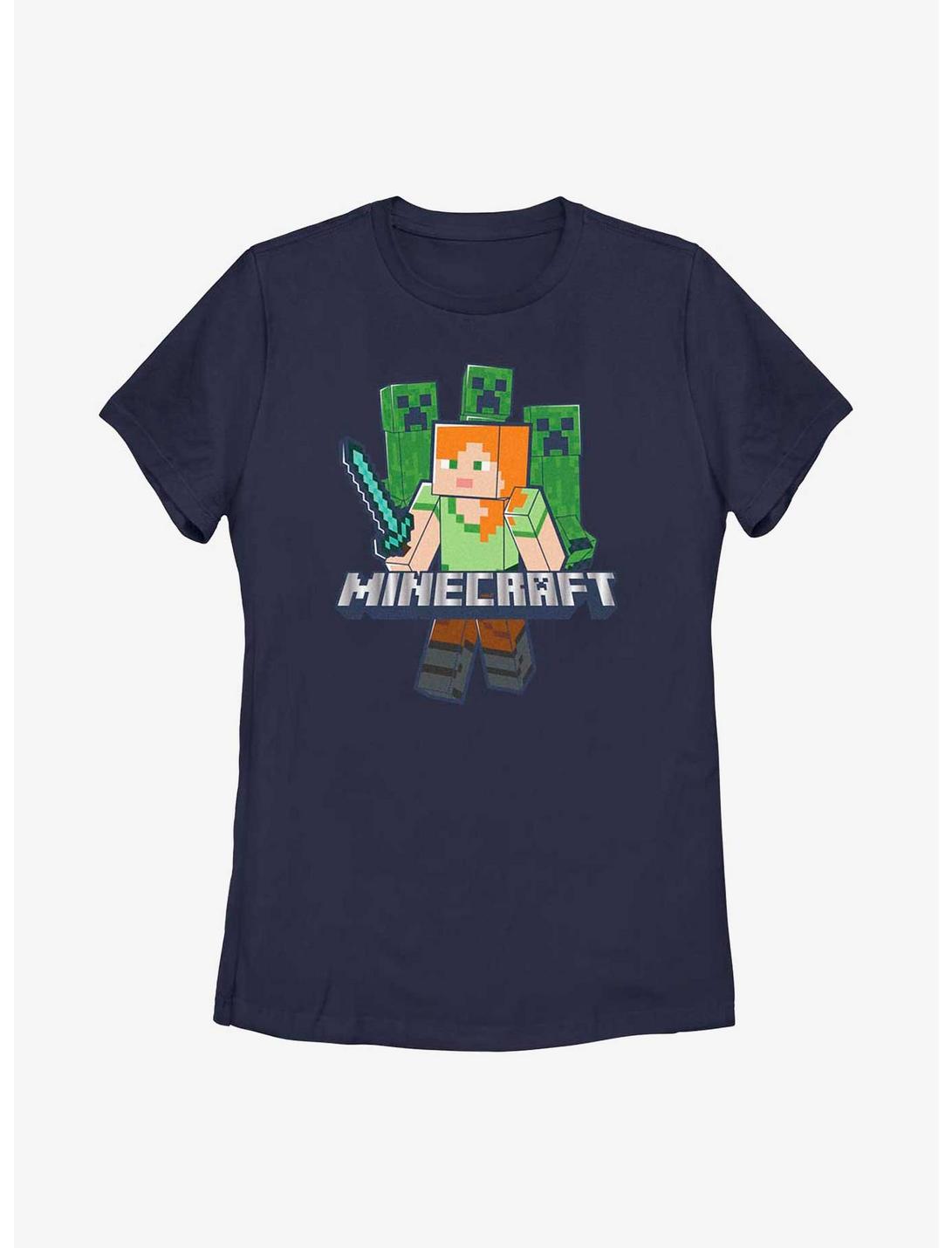 Minecraft Adventure Is An Attitude Womens T-Shirt, NAVY, hi-res