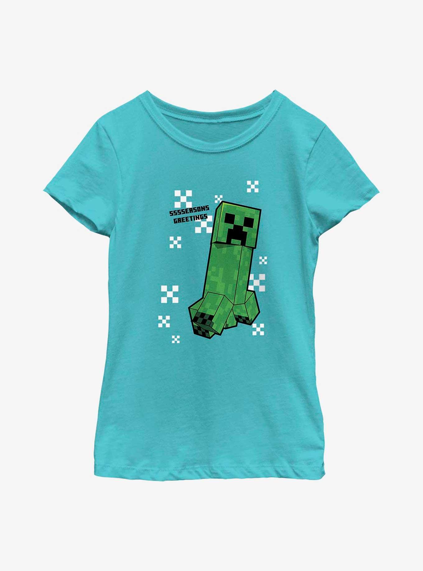 Minecraft Creepin Through The Snow Youth Girls T-Shirt, , hi-res