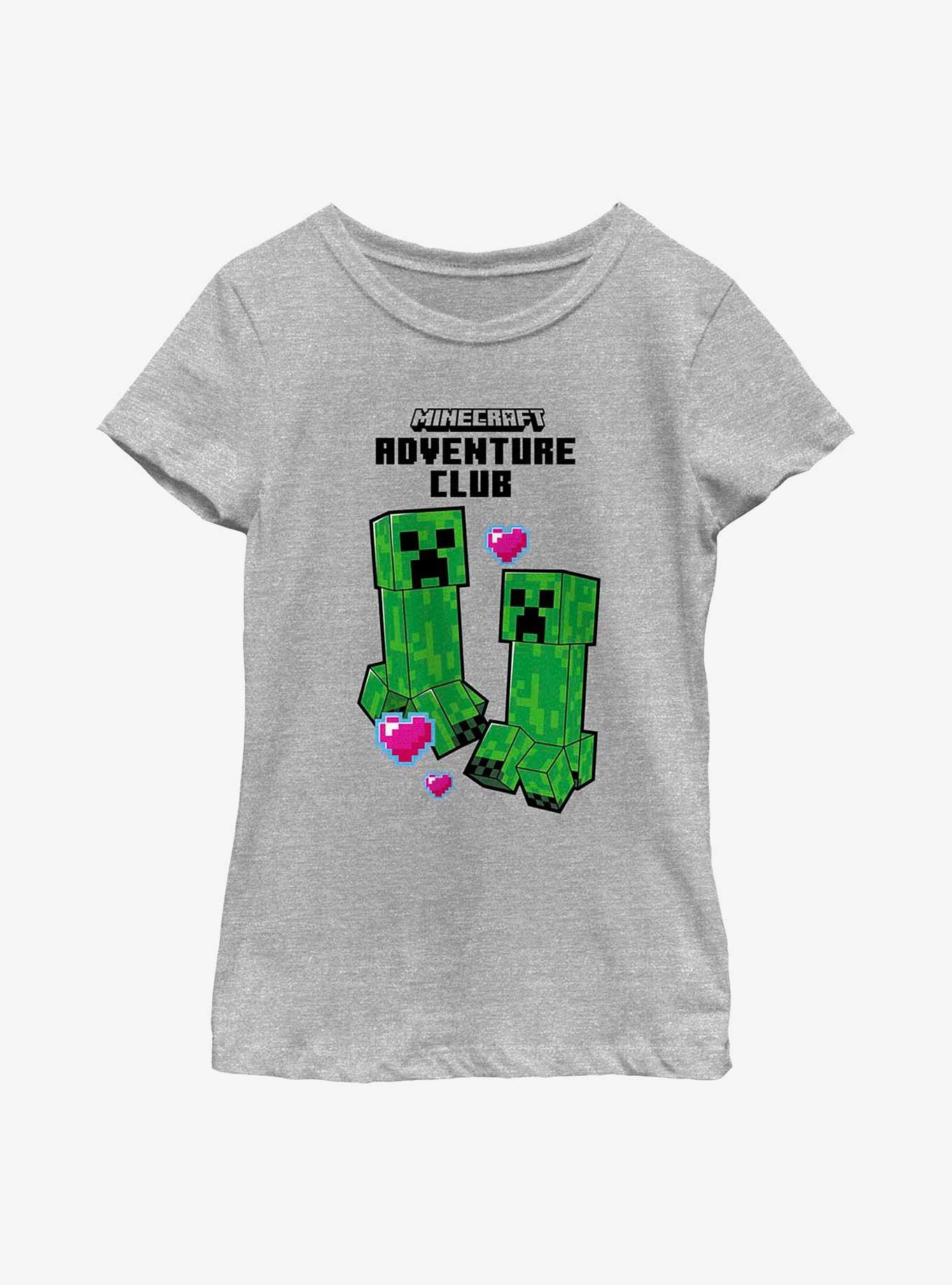 Minecraft Creeper Adventure Club Youth Girls T-Shirt, ATH HTR, hi-res