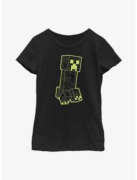 Minecraft Danger Creeper Grid Youth Girls T-Shirt, , hi-res