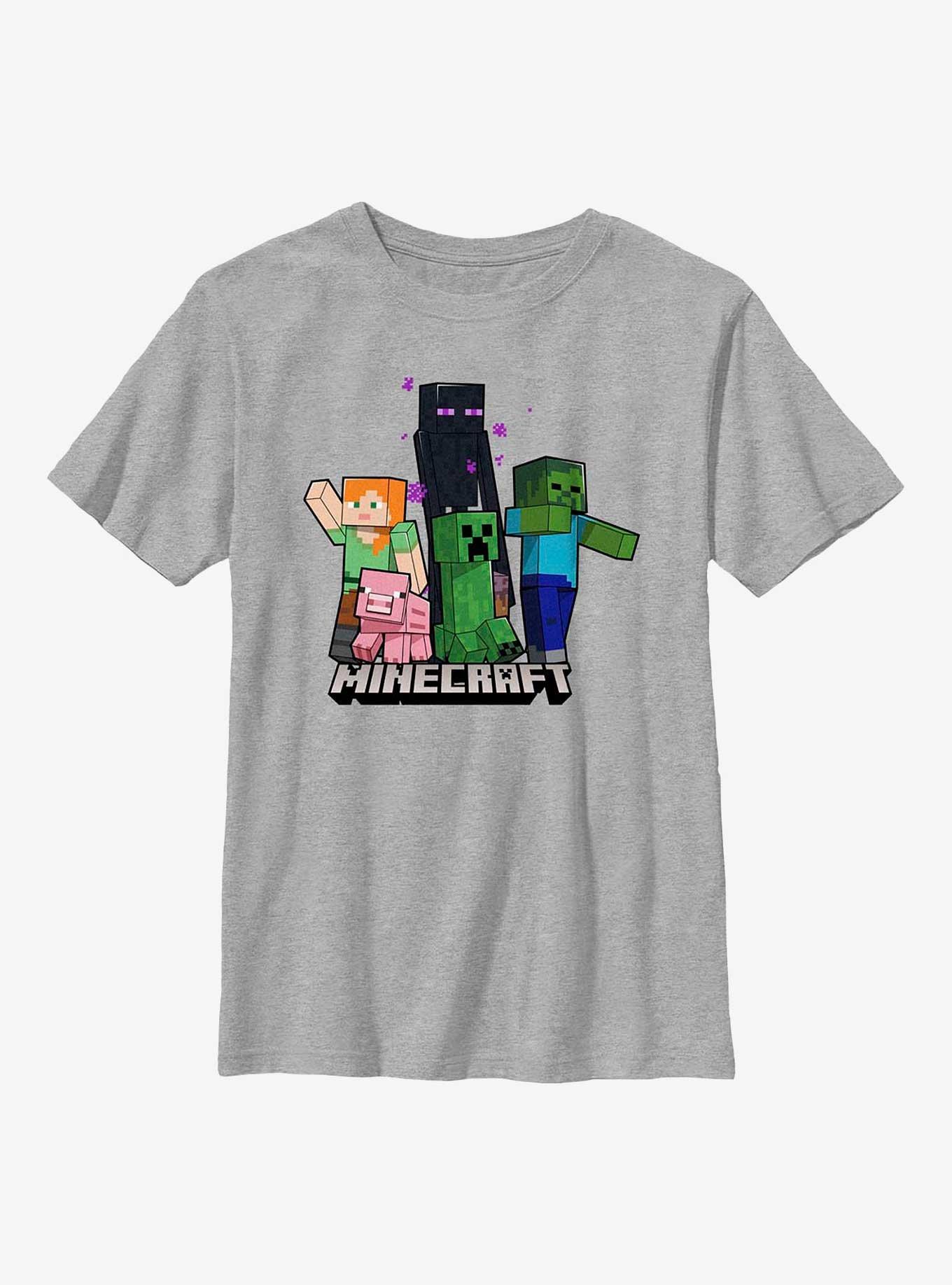 Minecraft Bobble Mobbin Youth T-Shirt, ATH HTR, hi-res