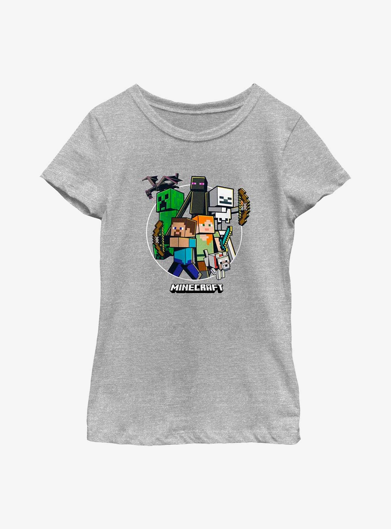 Minecraft Jolly GroupYouth Girls T-Shirt, ATH HTR, hi-res