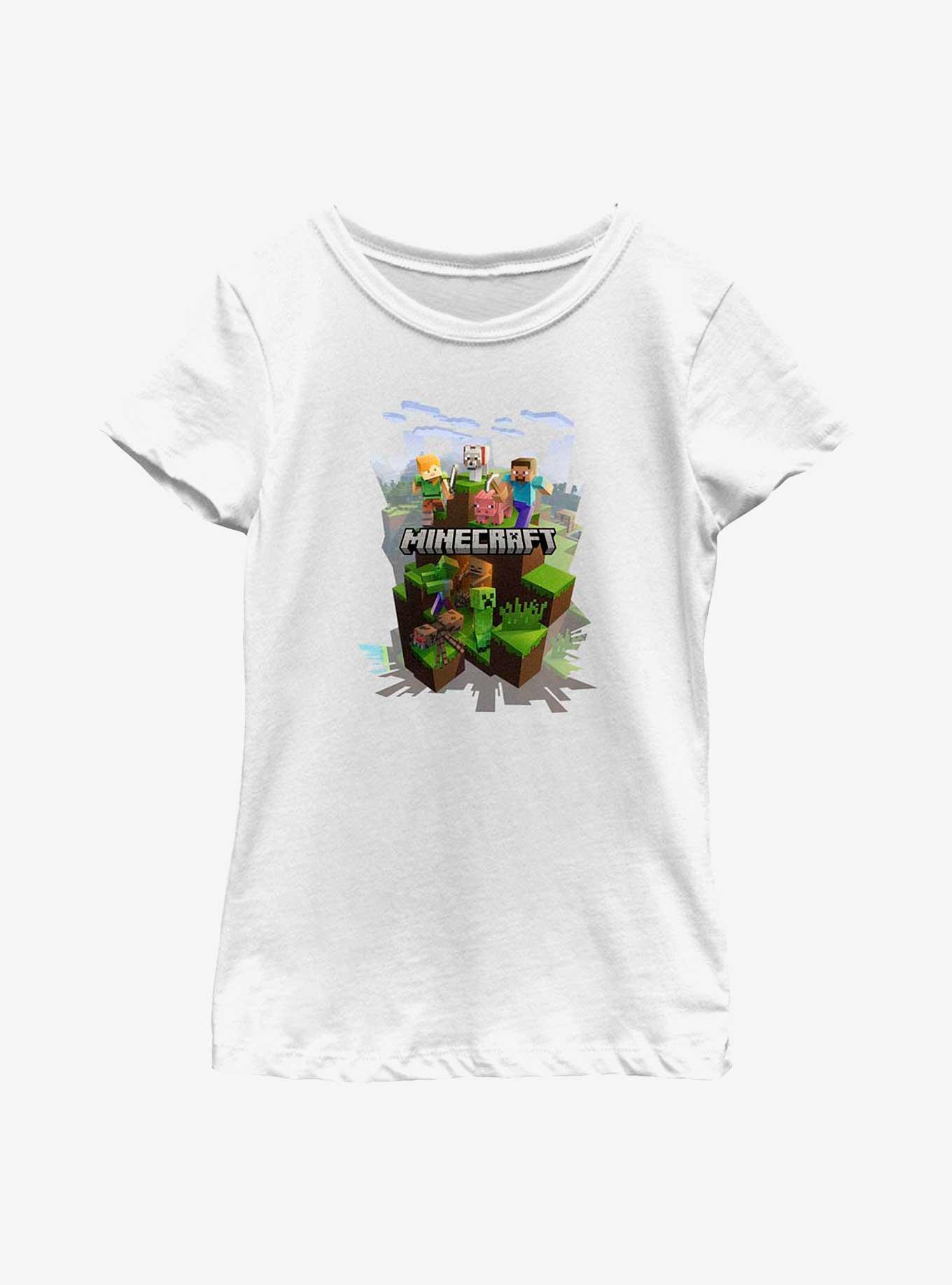 Minecraft Mine Adventure Scene Youth Girls T-Shirt, , hi-res