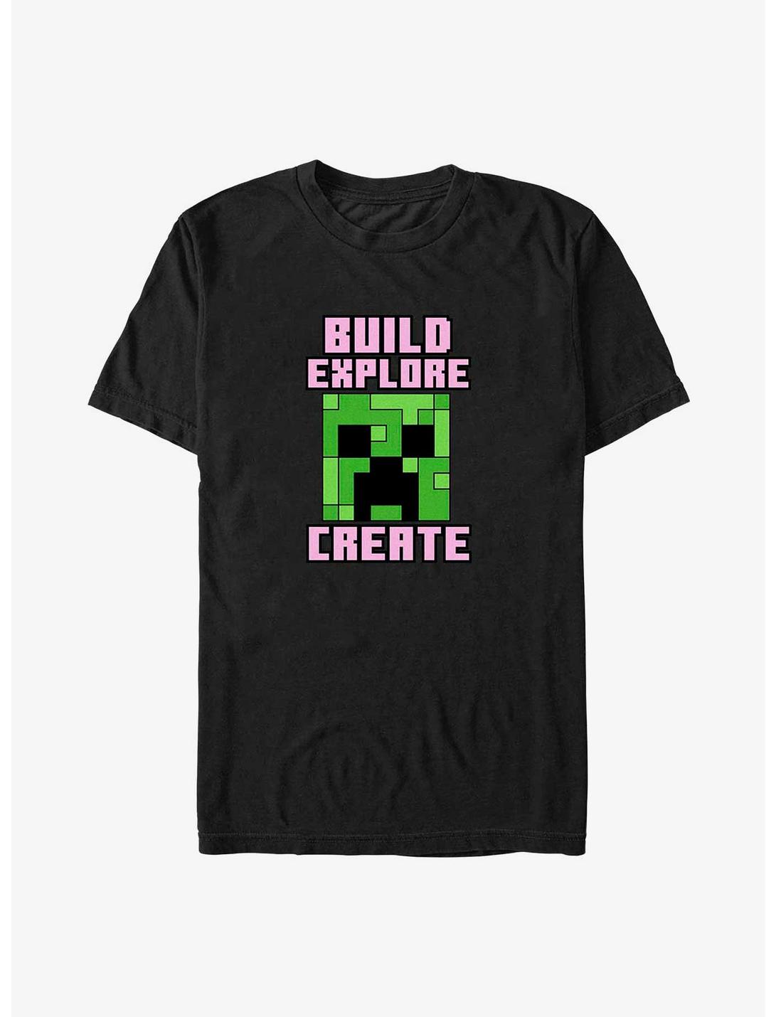 Minecraft Creeper Create T-Shirt, BLACK, hi-res