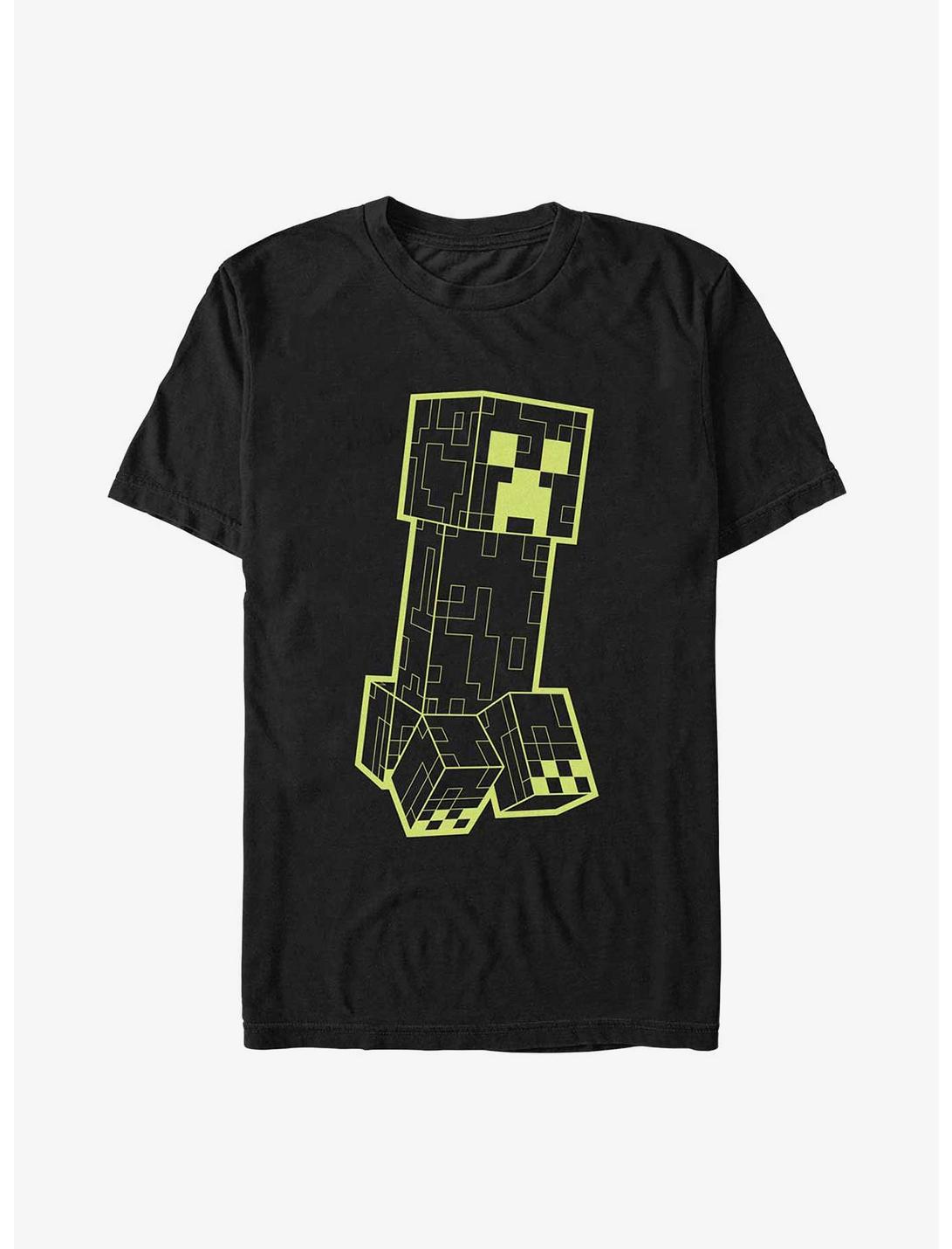 Minecraft Danger Creeper Grid T-Shirt, BLACK, hi-res