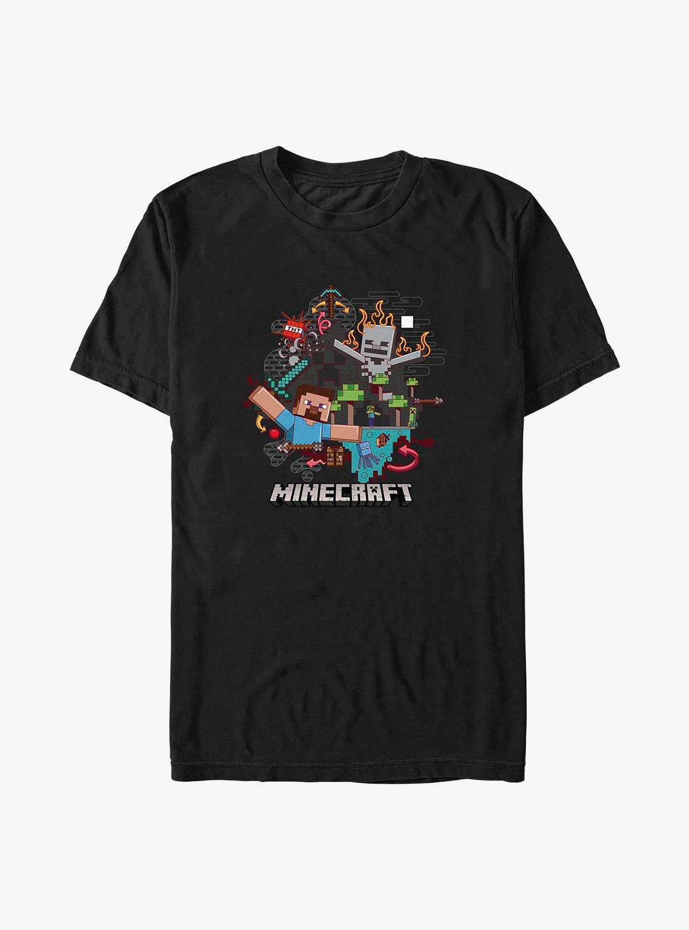 Minecraft Funtage Party T-Shirt, BLACK, hi-res