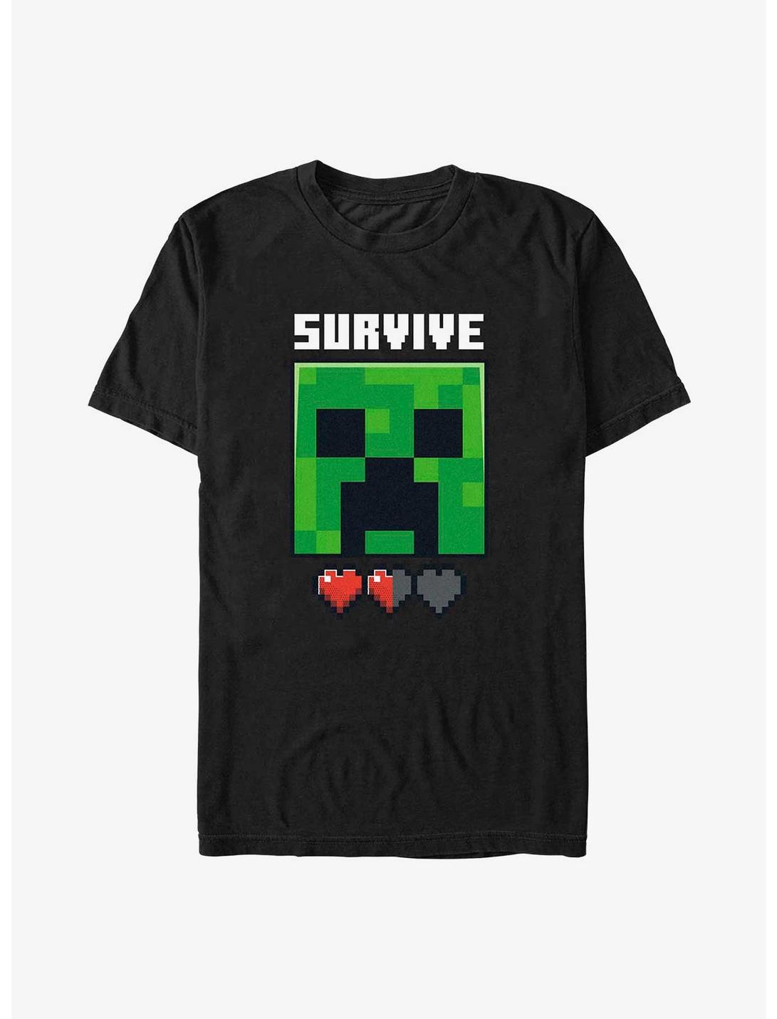 Minecraft Survive Or Game Over T-Shirt, BLACK, hi-res
