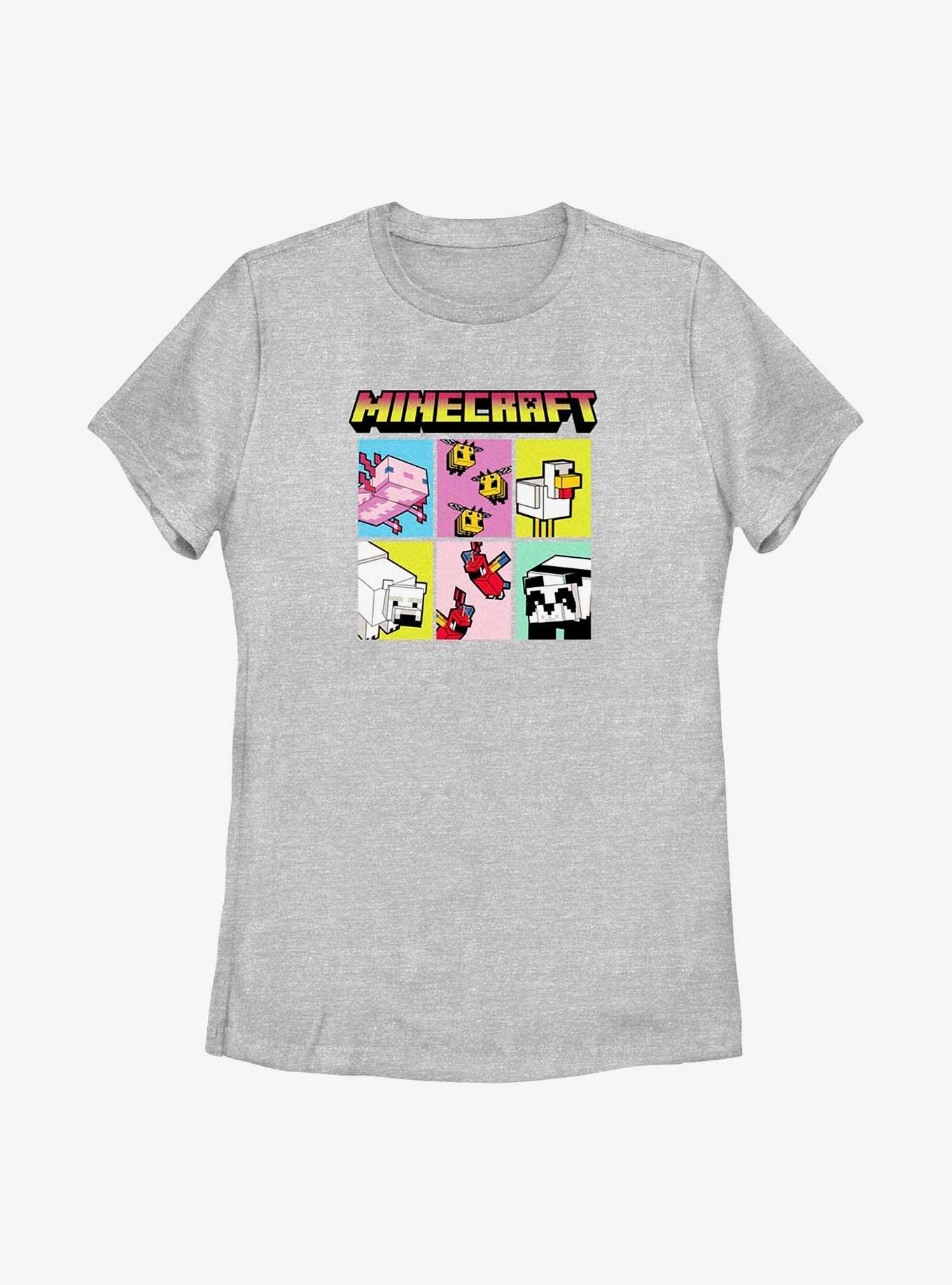 Minecraft Animal Blocks Womens T-Shirt, ATH HTR, hi-res