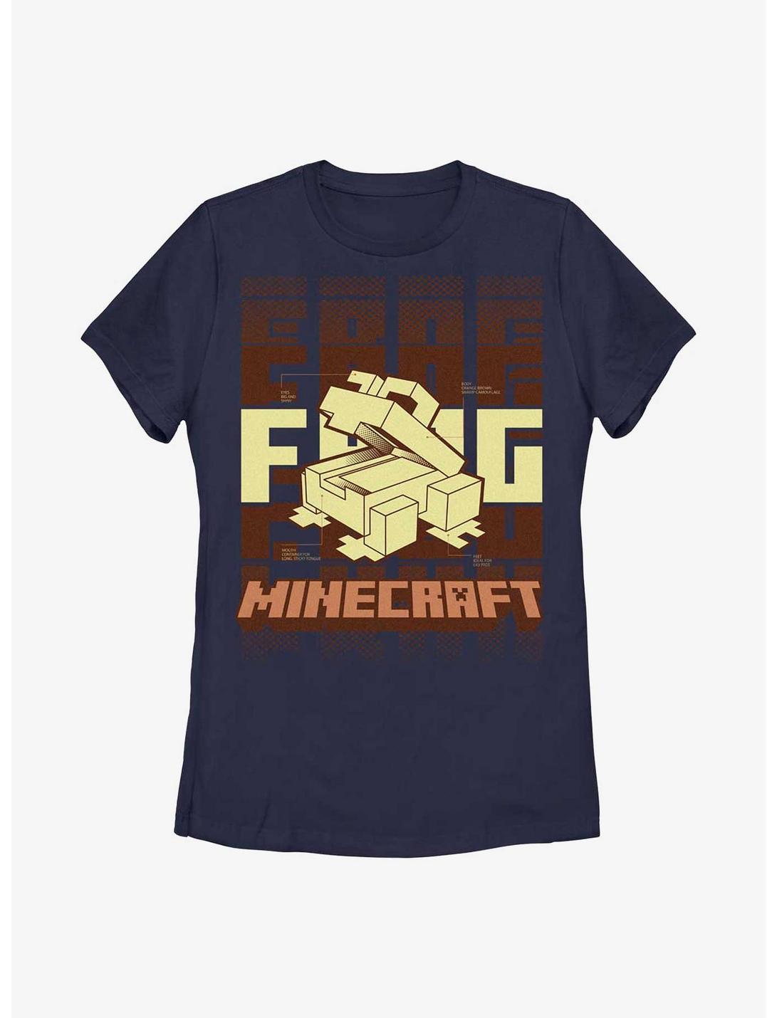 Minecraft Blueprint Frog Womens T-Shirt, NAVY, hi-res