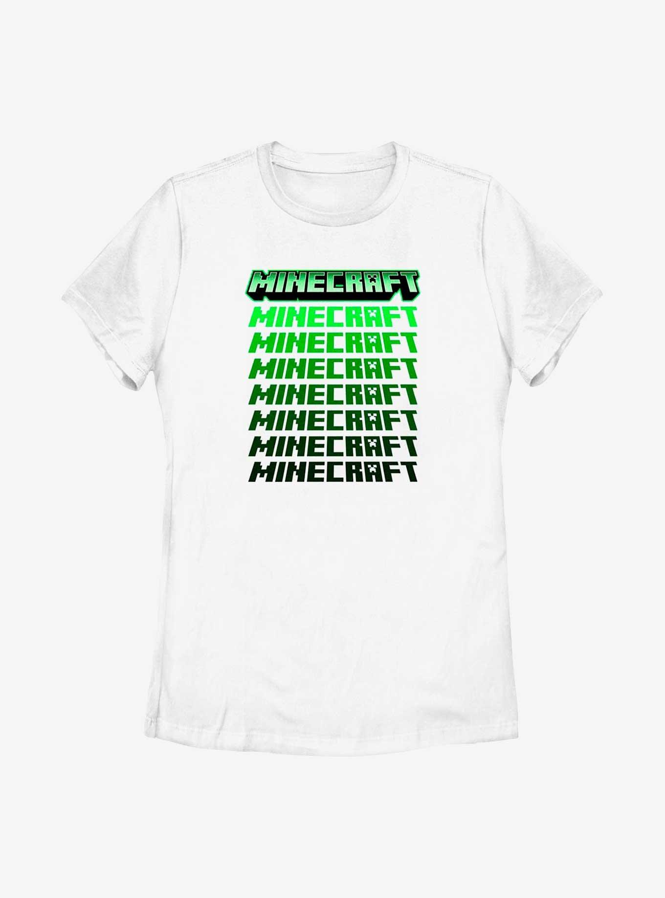 Minecraft Chrome Stacked Logo Womens T-Shirt, , hi-res