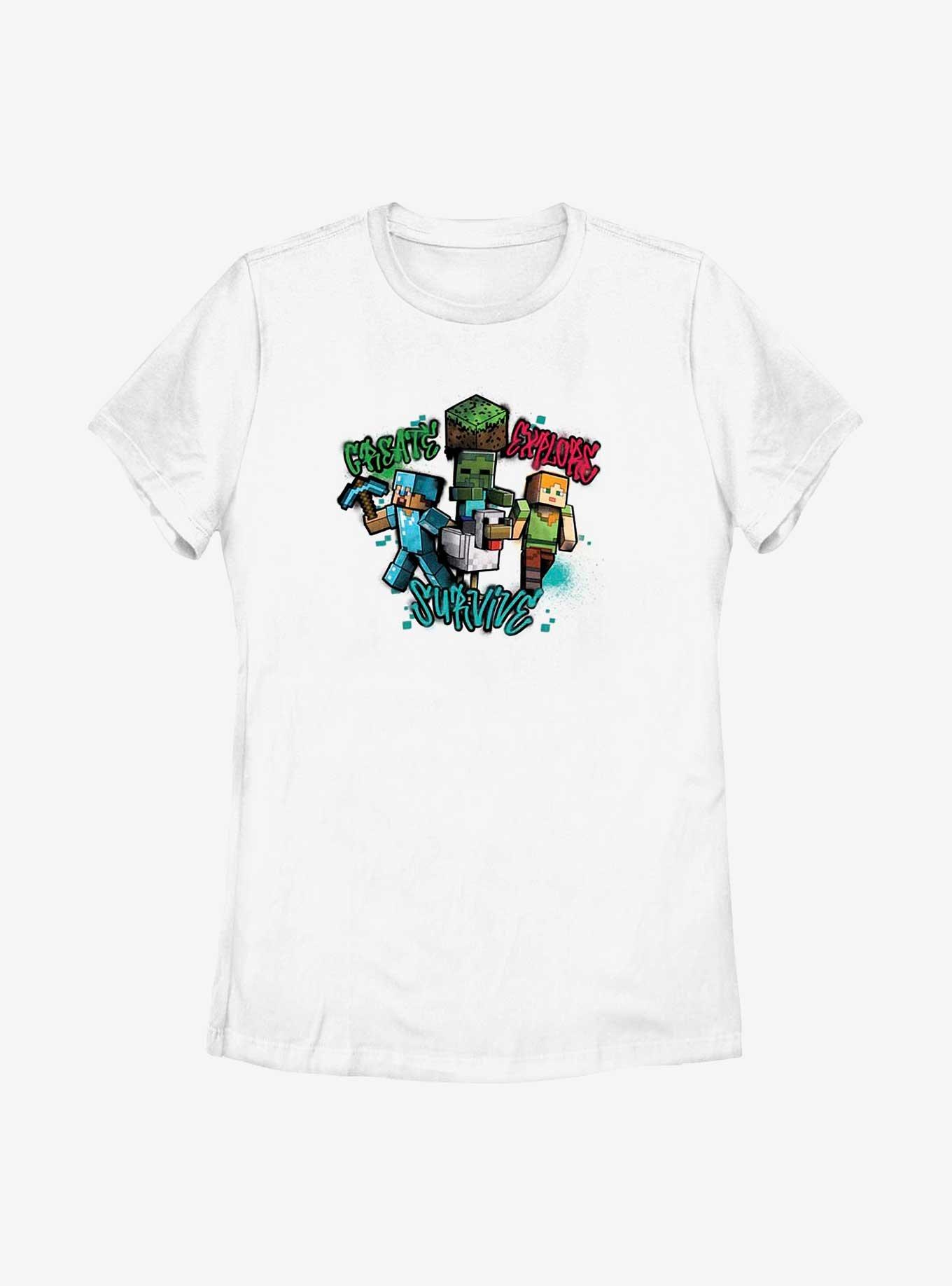 Minecraft Create Survive Womens T-Shirt, , hi-res