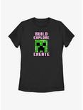 Minecraft Creeper Create Womens T-Shirt, BLACK, hi-res