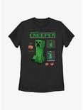Minecraft Creeper Graph Womens T-Shirt, BLACK, hi-res