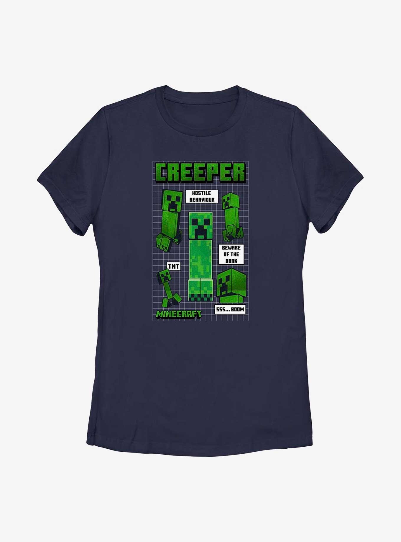 Minecraft Creeper Infogram Womens T-Shirt, , hi-res