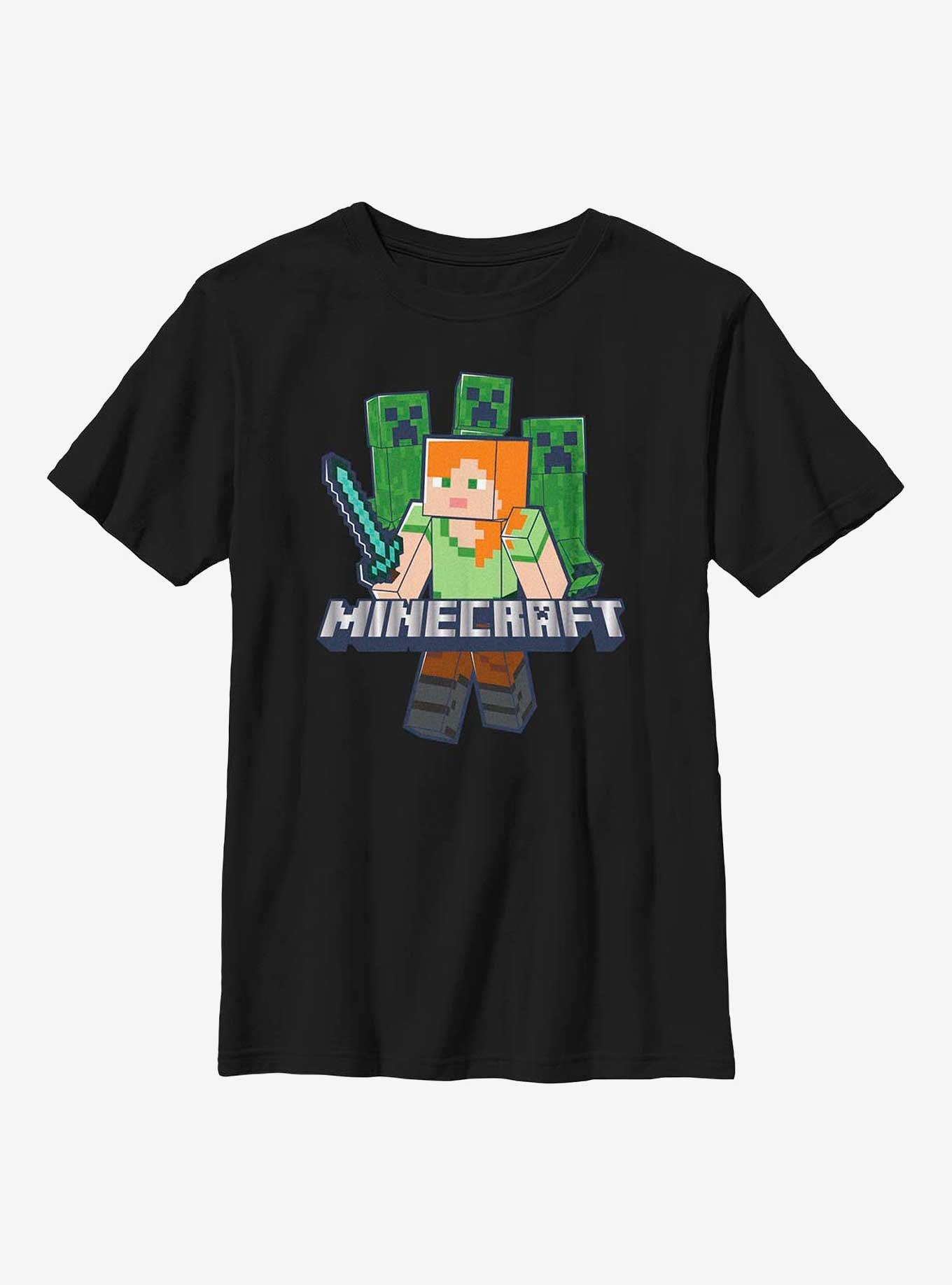 Minecraft Adventure Is An Attitude Youth T-Shirt, BLACK, hi-res