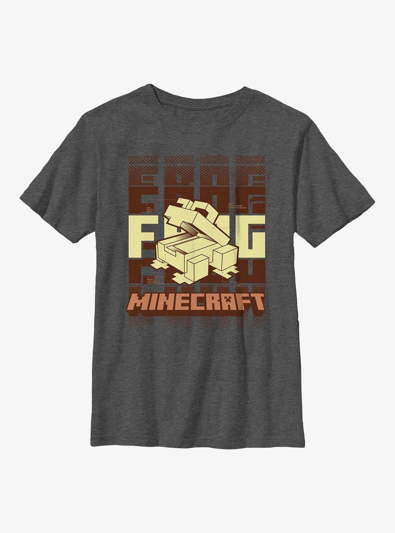 Minecraft Blueprint Frog Youth T-Shirt, CHAR HTR, hi-res