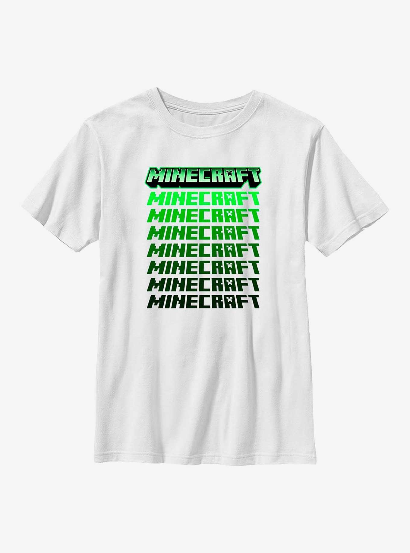 Minecraft Chrome Stacked Logo Youth T-Shirt, , hi-res