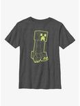 Minecraft Creeper Grid Youth T-Shirt, CHAR HTR, hi-res