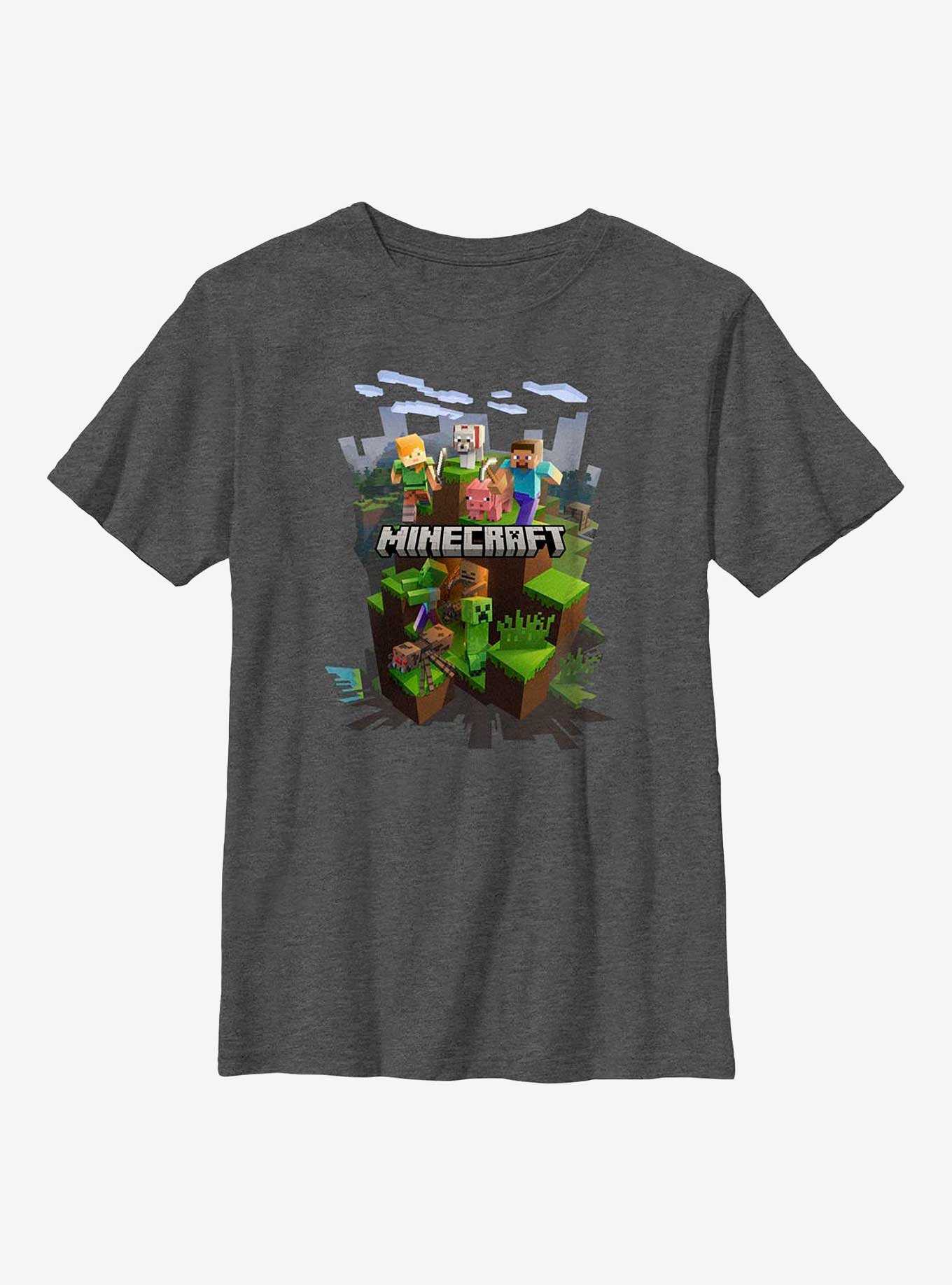 Minecraft Mine Adventure Scene Youth T-Shirt, , hi-res