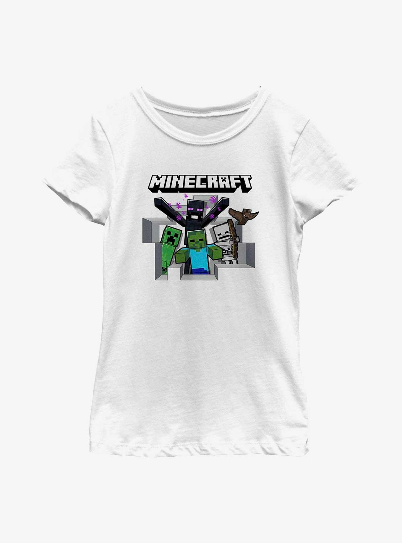 Minecraft Attack Squad Youth Girls T-Shirt, WHITE, hi-res