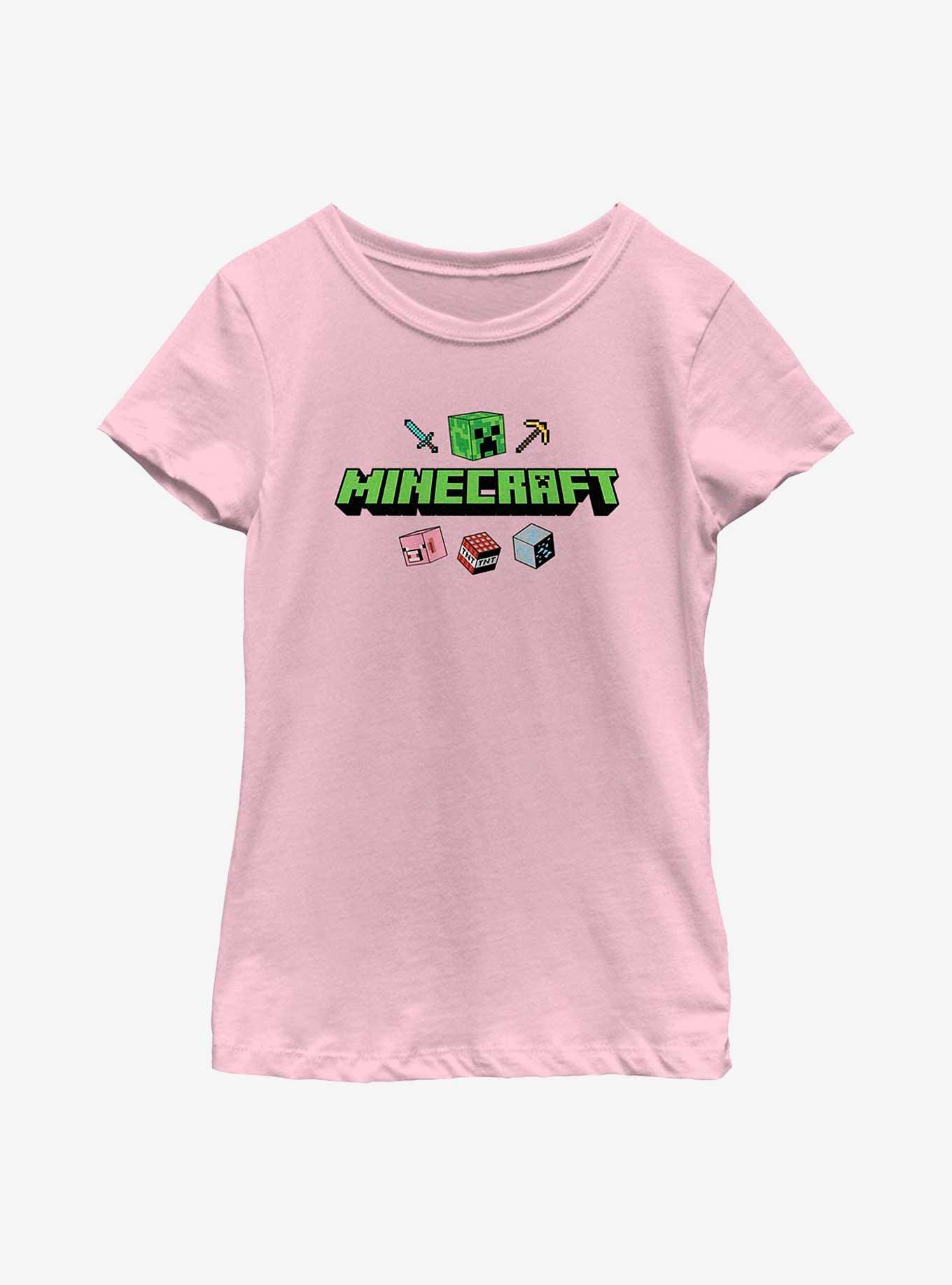 Minecraft Central Youth Girls T-Shirt, PINK, hi-res