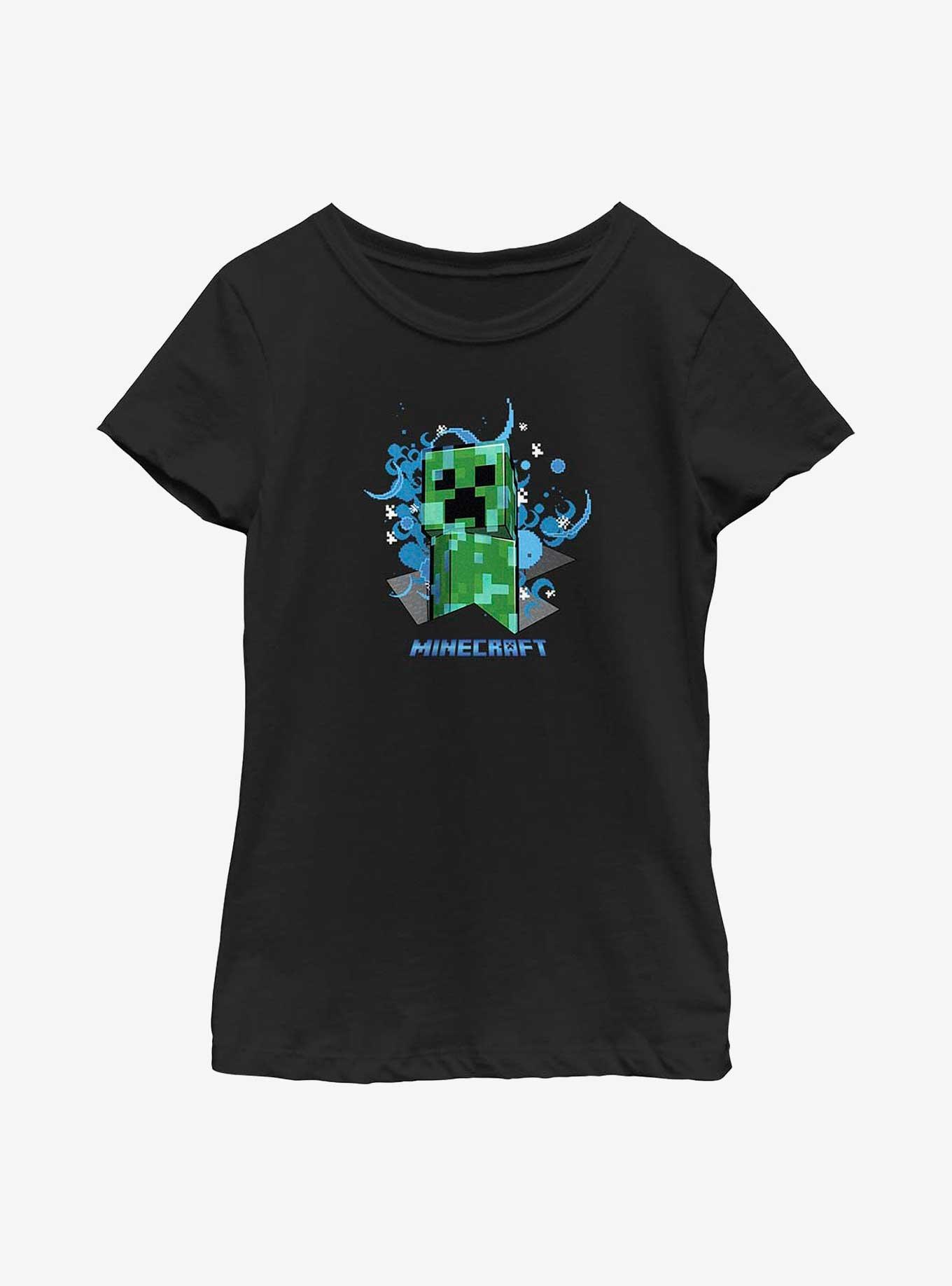 Minecraft Charged Creeper Youth Girls T-Shirt, BLACK, hi-res