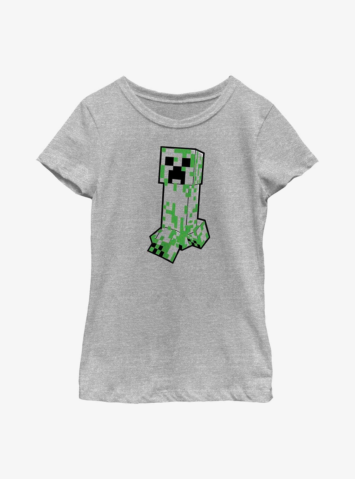 Minecraft Creeper Creepin Youth Girls T-Shirt, ATH HTR, hi-res