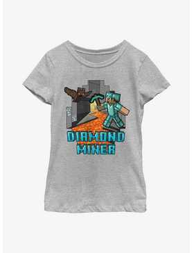 Minecraft Diamond Miner Youth Girls T-Shirt, , hi-res